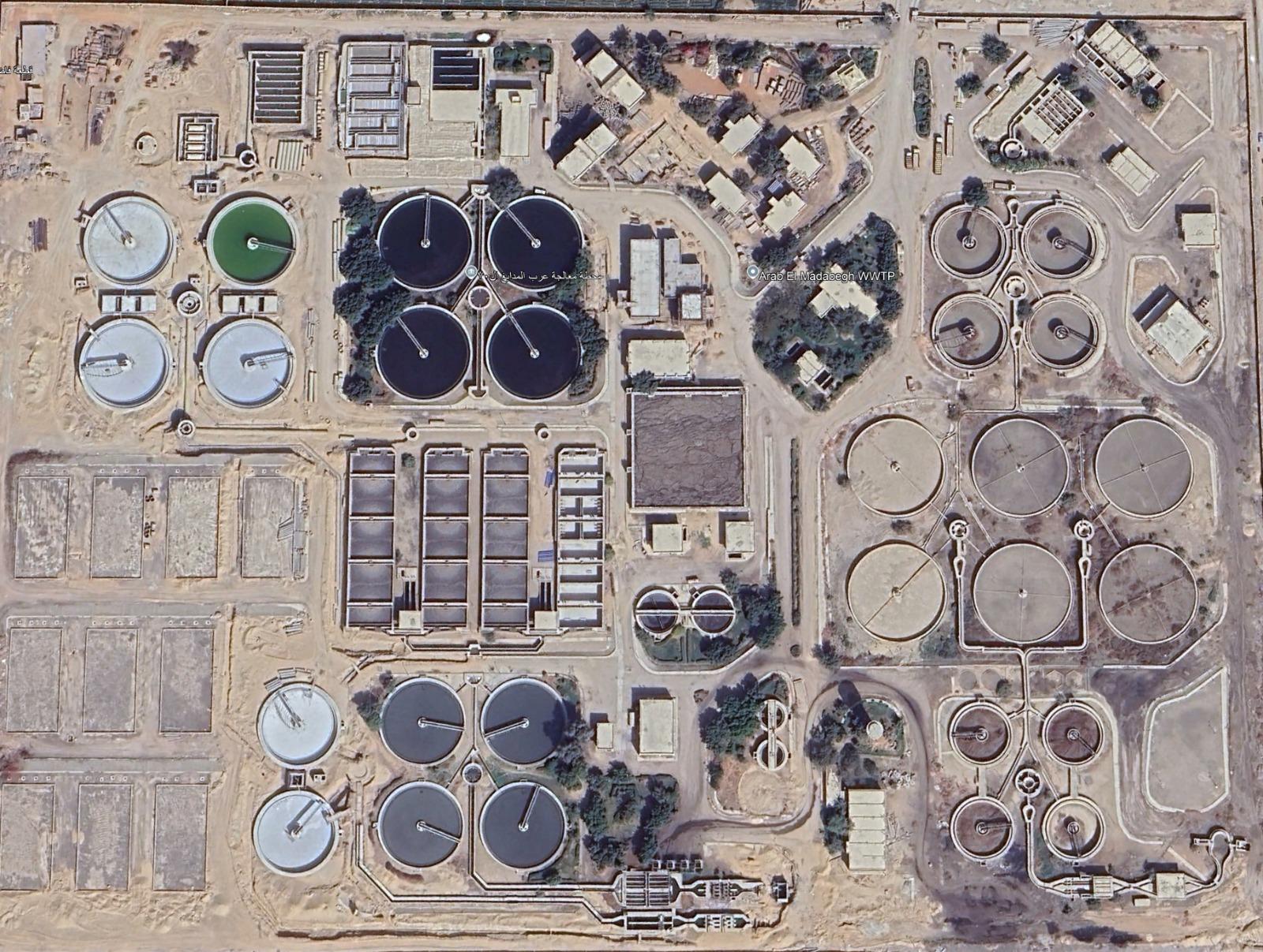 محطة معالجة مياه عرب المدابغ - مصر - بطاقة انتاجية 150,000 متر مكعب يوم